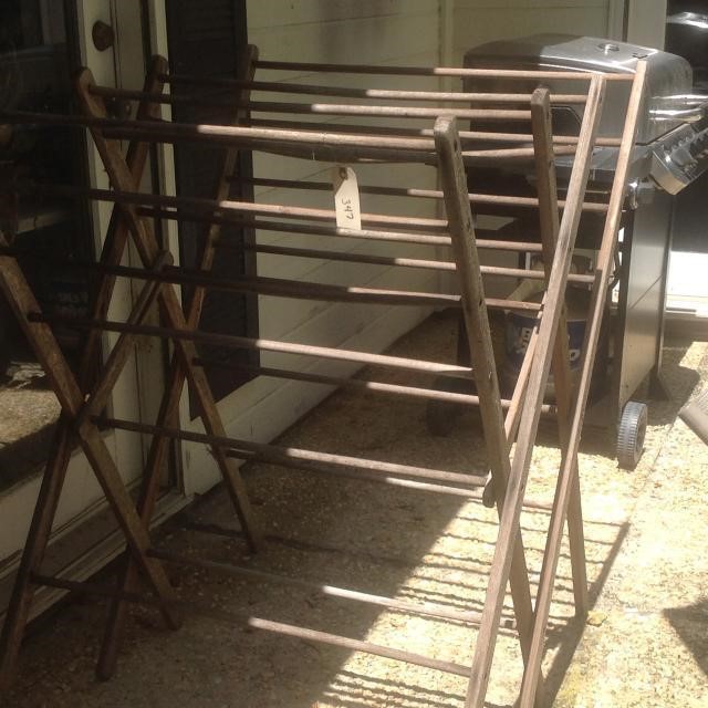 large vintage clothes drying rack