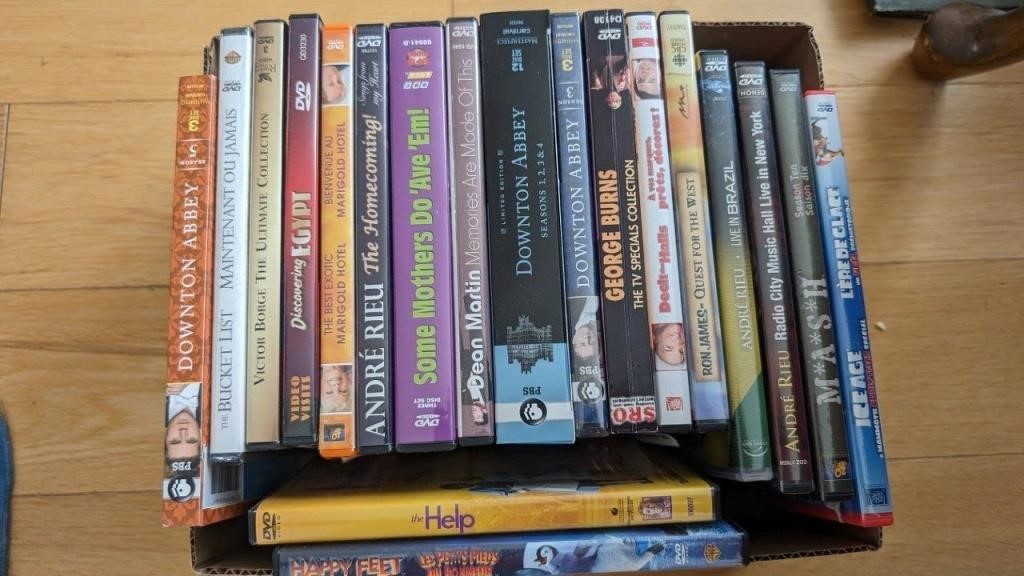 Downton Abbey, MASH, etc DVDs
