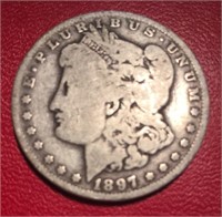 #34  1897-0 US Silver Dollar Morgan $1