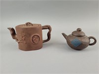2 Purple Clay Yixing Teapots