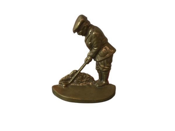 Vintage Brass Golfer Statue