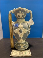 Antique Italian Blue double handle vase