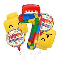 R2321  Cymylar Block Balloon Set 32-inch 6Pcs