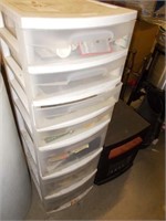 7 Drawer Poly Organizer w/Contents
