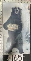 Metal U.S. Cartridges Bear Advertising Sign