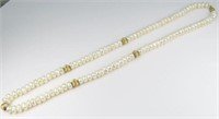 Lovely Pearl and Gold Bead Necklace