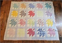 Vintage Multi Color Quilt 61" X 73.5"