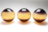 Mid-Century Art Glass "Bri" Vases, Set of 3