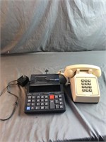 Vintage House Phone and Royal Desk Calculator