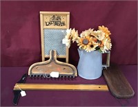 Ornamental Wash Board, Flower Arrangement Pitcher