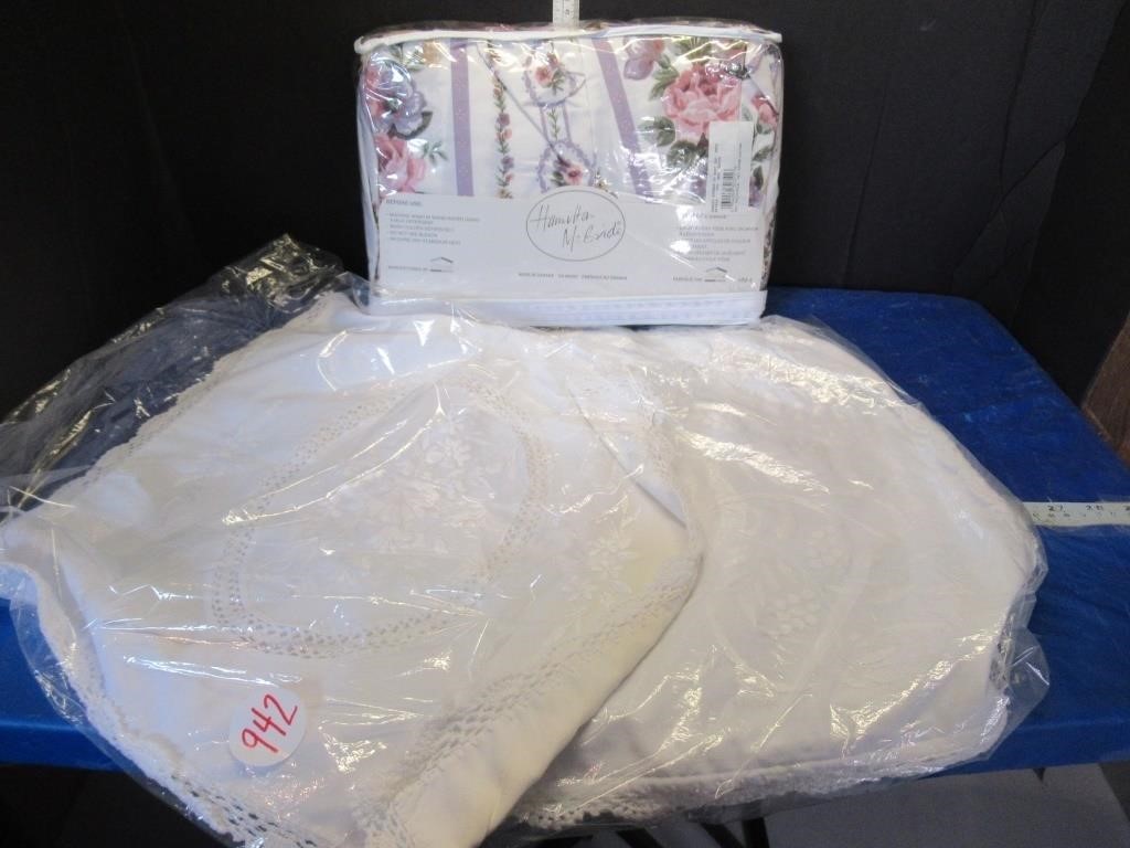 THROW PILLOW COVERS, QUEEN BED SKIRT NEW