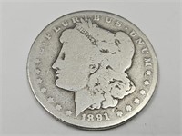 1891 Morgan Silver Dollar Carson City Coin