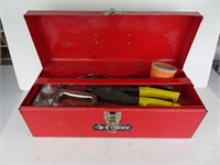Tool box full of assorted hand tools