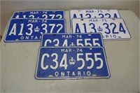 74 & 75 License Plate Sets