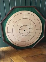 crokinole game board with wood inserts