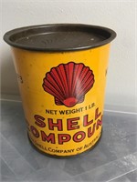 Early Shell compound 1lb grease tin