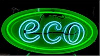 Large ECO Green & Black Neon Sign