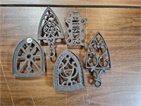 SAD IRON TRIVETS BOX LOT