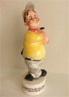 GOLF PLAYER LIQUOR DECANTER MUSIC BOX SPIN