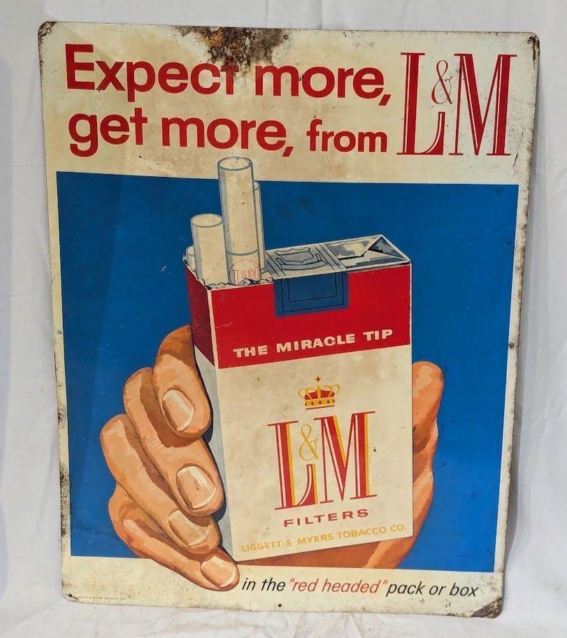 L&M Cigarette Metal Sign