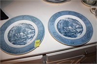 Currier & Ives "The Old Grit Mill" plates