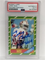 PSA /DNA Auto Jerry Rice Reprint Card