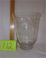 lg. longaberger etched vase