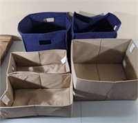 Assorted cloth storage boxes