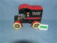 Texaco Petrolium Company delivery truck bank