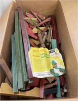 BOX OF OLD LINCOLN LOGS