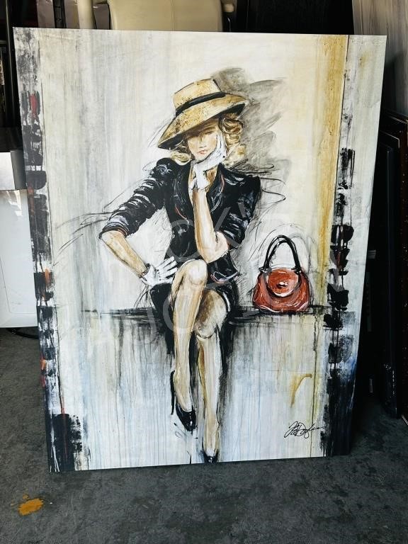 large fashion print on canvas - 48 x 36