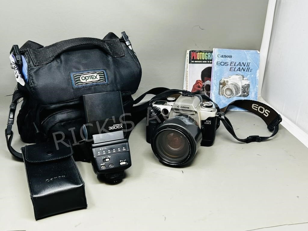 canon EOS Elan II & tamron 28-200 lens, flash &