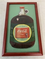 Framed One Gallon Coca Cola Syrup Bottle Ad