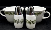 Vintage Pyrex Crazy Daisy Salt & Pepper Shakers