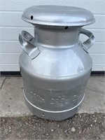 Milk can - painted silver