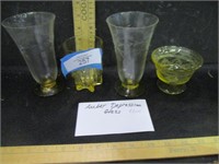 Amber Depression glass- 4