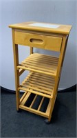 15X15X34 KITCHEN CART ON CASTERS W/ DRAWER