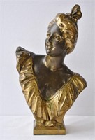 Art Nouveau Bronze Bust - Signed