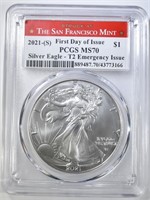 2021 (S)  ASE FIRST DAY  EMER ISSUE T2 PCGS MS 70