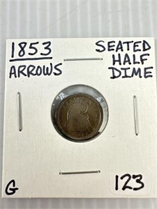1853 Arrows Seated Half Dollar