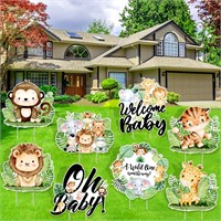 8pcs Safari Baby Shower Decorations for Yard