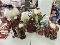 Collection of Assorted Decorative Santas