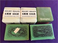 Remington, Malsby, Sierra 6MM Bullets