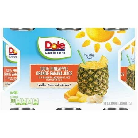 (48 cans) Dole Pineapple Orange Banana  6oz