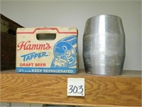Hamm's Tapper Keg w/ Original Box, Plus Extra -