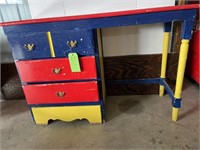 42x16x30 Multi-Colored Painted Desk