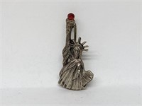 .925 Sterling Silver Statue of Liberty Brooch
