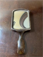 Vintage Carved Wood Vanity Hand Mirror