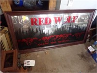 Red Wolf Lager Mirror - 52"Wx26"H