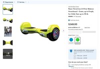 B3764  Razor Hovertrax 2.0 - 8 mph Green Child